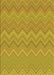 Machine Washable Transitional Deep Yellow Rug, wshpat703yw