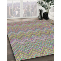 Patterned Mauve Taupe Purple Novelty Rug, pat703