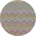 Sideview of Patterned Mauve Taupe Purple Novelty Rug, pat703