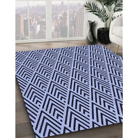 Patterned Blue Rug, pat704blu