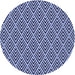 Square Patterned Blue Rug, pat704blu