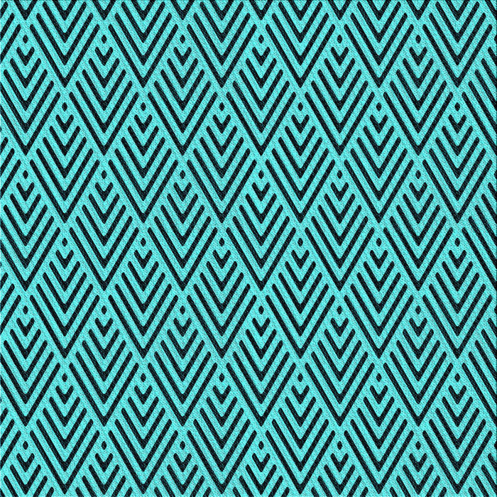 Round Machine Washable Transitional Bright Cyan Blue Rug, wshpat704lblu