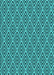 Patterned Bright Cyan Blue Rug, pat704lblu