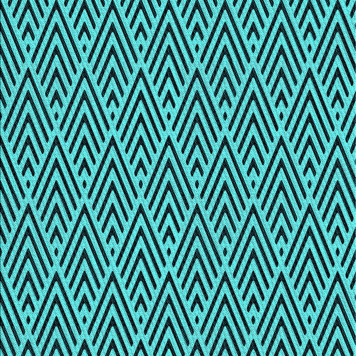 Patterned Bright Cyan Blue Rug, pat704lblu