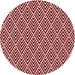 Square Patterned Light Salmon Pink Rug, pat704rd