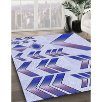 Patterned Blue Rug, pat705blu