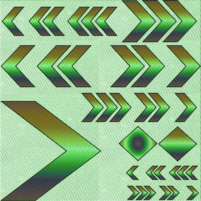 Round Patterned Green Rug, pat705grn