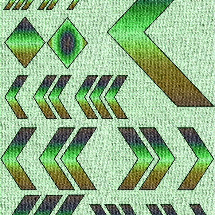 Patterned Green Rug, pat705grn