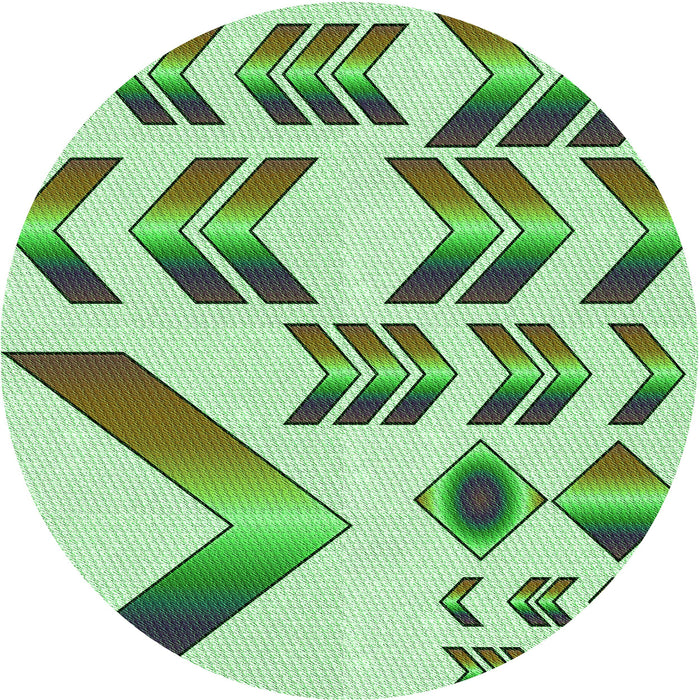 Square Patterned Green Rug, pat705grn