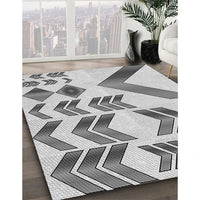 Patterned Silver Gray Rug, pat705gry