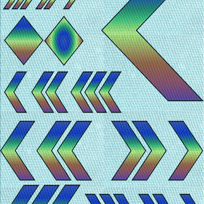 Patterned Steel Blue Rug, pat705lblu