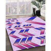 Patterned Blossom Pink Rug, pat705pur