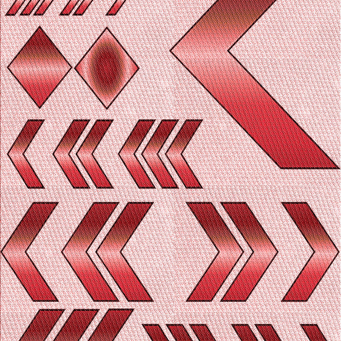 Machine Washable Transitional Red Rug, wshpat705rd