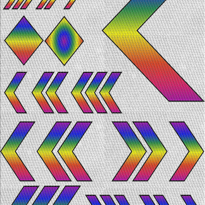 Patterned Purple Novelty Rug, pat705