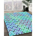 Machine Washable Transitional Glacial Blue Ice Blue Rug in a Family Room, wshpat707lblu