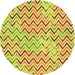 Square Patterned Neon Yellow Rug, pat707yw