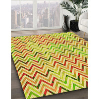 Patterned Neon Yellow Rug, pat707yw