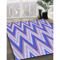 Patterned Periwinkle Purple Rug, pat708blu