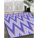 Machine Washable Transitional Periwinkle Purple Rug in a Family Room, wshpat708blu