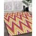 Machine Washable Transitional Red Rug in a Family Room, wshpat708brn