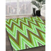 Patterned Olive Green Rug in Family Room, pat708grn