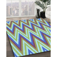 Patterned Light Green Rug, pat708lblu