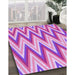 Machine Washable Transitional Pastel Purple Pink Rug in a Family Room, wshpat708pur