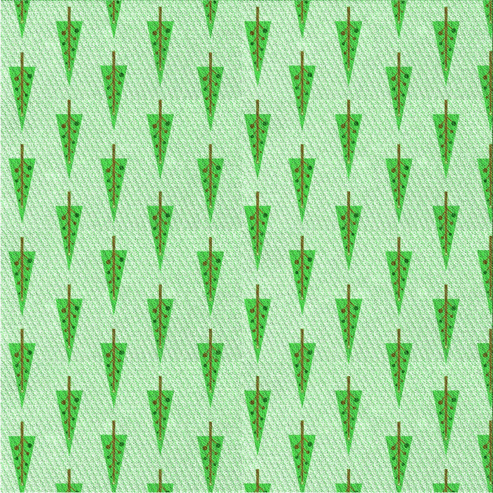 Round Patterned Green Rug, pat709grn