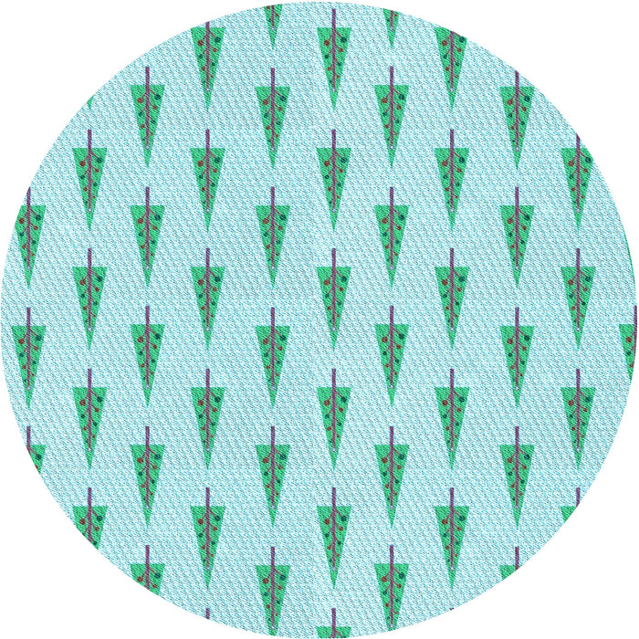 Square Machine Washable Transitional Light Aquamarine Green Rug in a Living Room, wshpat709lblu