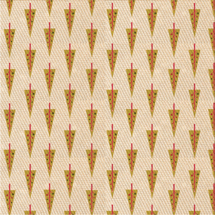 Round Patterned Orange Rug, pat709org