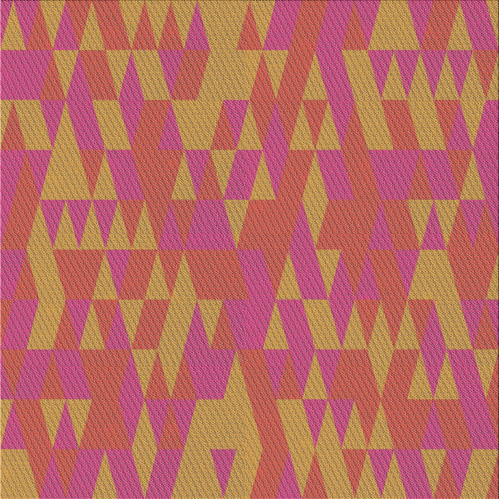 Square Patterned Mango Orange Modern Rug, pat70