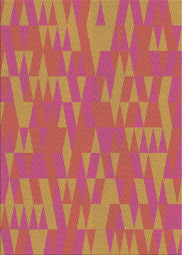 Patterned Mango Orange Modern Rug, pat70