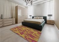 Patterned Caramel Brown Rug, pat71org