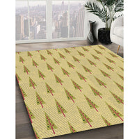 Patterned Caramel Brown Rug, pat710brn