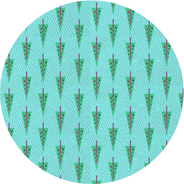 Square Machine Washable Transitional Green Rug in a Living Room, wshpat710lblu