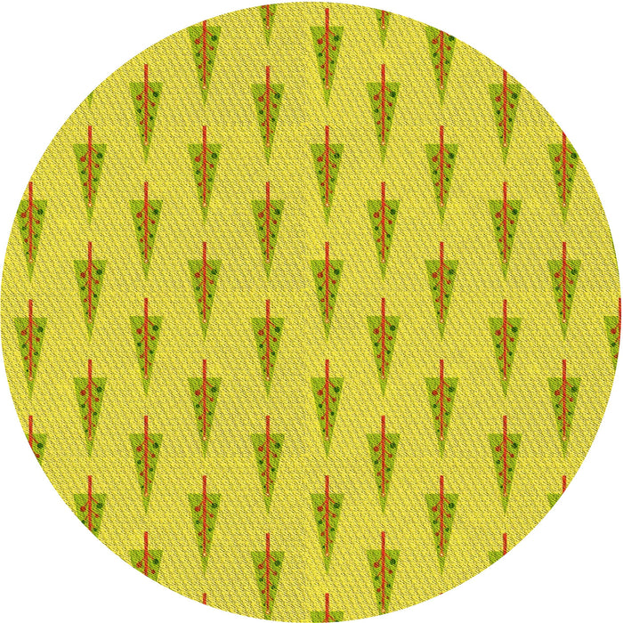 Square Patterned Yellow Rug, pat710yw