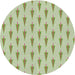 Sideview of Patterned Khaki Green Novelty Rug, pat710