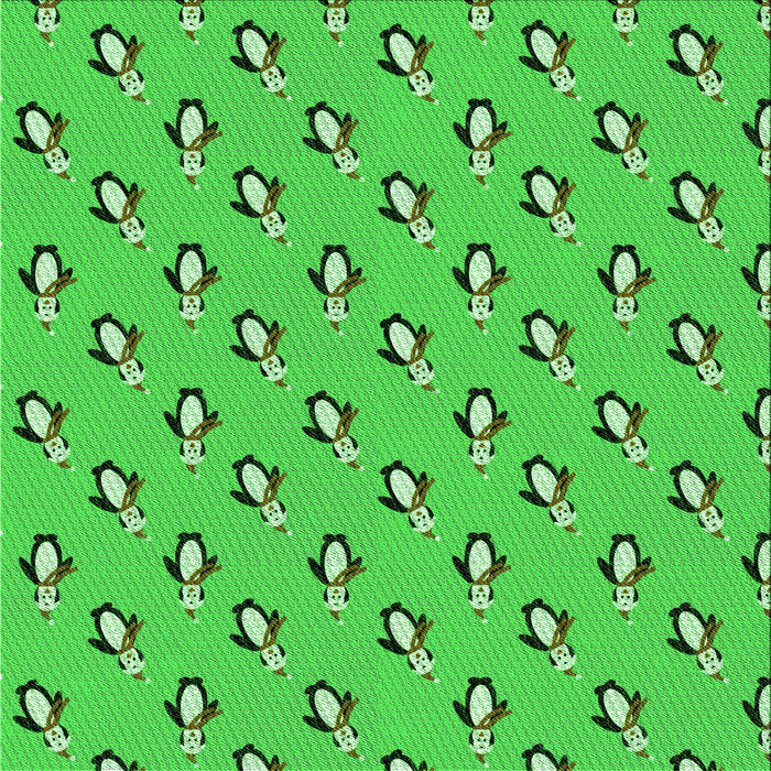 Round Patterned Neon Green Rug, pat711grn