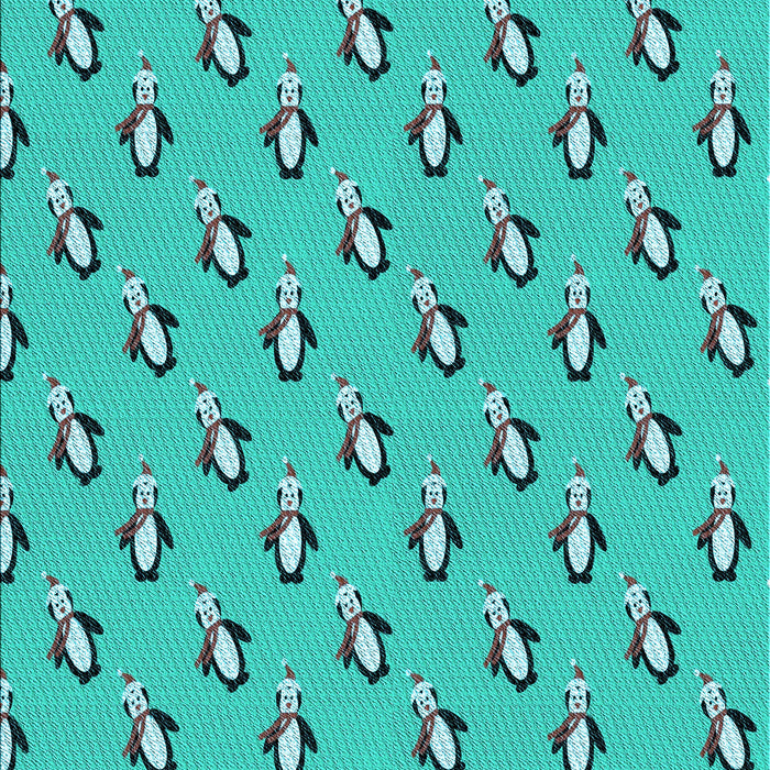 Patterned Bright Cyan Blue Rug, pat711lblu