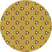 Square Patterned Saffron Yellow Rug, pat711org