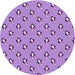 Square Patterned Violet Purple Rug, pat711pur