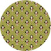 Square Patterned Dark Yellow Green Rug, pat712brn