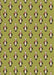 Patterned Dark Yellow Green Rug, pat712brn