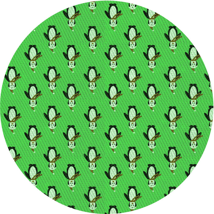Square Patterned Neon Green Rug, pat712grn