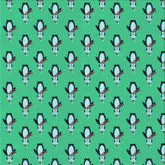 Round Patterned Medium Spring Green Rug, pat712lblu