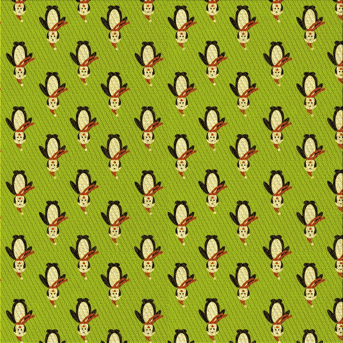 Round Patterned Olive Green Rug, pat712yw