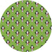 Sideview of Patterned Seaweed Green Novelty Rug, pat712