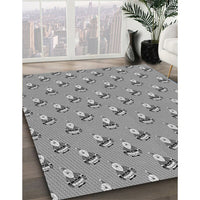 Patterned Cloud Gray Rug, pat713gry