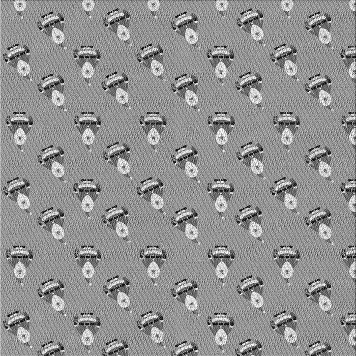 Round Machine Washable Transitional Cloud Gray Rug, wshpat713gry