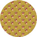 Square Patterned Saffron Yellow Rug, pat713org